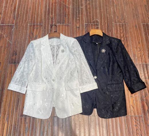 蕾丝镂空透明西装外套SZ1A51-皓 商品图0