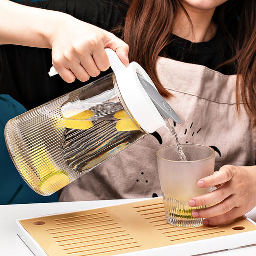 【1.3L冷凉水壶套装】家用玻璃大容量号杯子"加厚款“  果汁泡茶壶杯具套装  商品图3