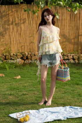 【门店同款】ENJOY夏季悠然之境层层蛋糕吊带上衣 162543155