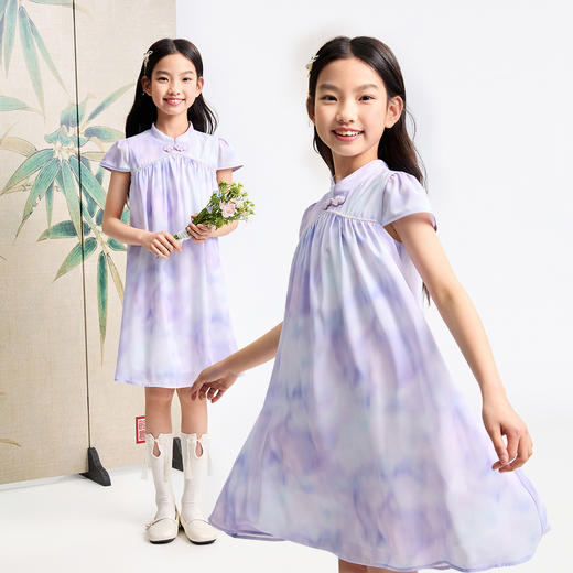 女童短袖连衣裙夏季新款安奈儿童装EG523106 商品图2