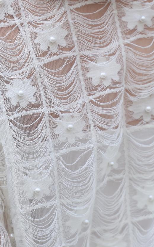 TYNVIE V领和服袖透视上衣-流苏蕾丝 商品图8