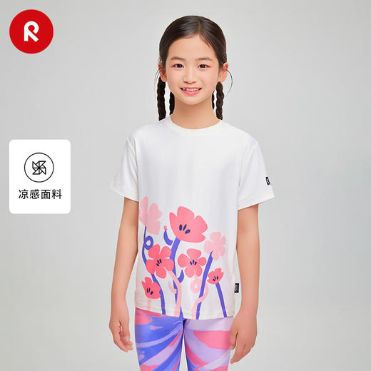 芬兰Reima2025春夏新款男女儿童中童运动木糖醇印花短袖T恤 商品图0