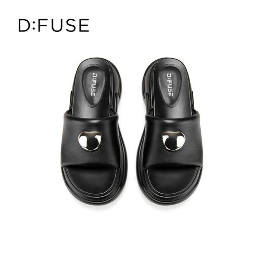 Dfuse迪芙斯2025夏季新款轻盈拖鞋增高厚底鼓棉外穿时尚凉拖DFD2110109 商品图14