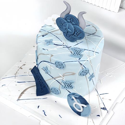 烤爱·金牛座·星座系列·生日蛋糕/节日蓝色蛋糕/聚会/下午茶/属于金牛座的高光时刻！【深圳本地配送】 商品图1