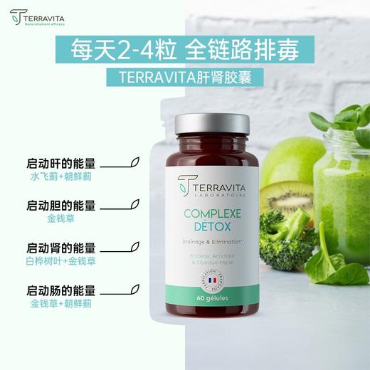 法国TERRAVITA泰乐维塔 肝脏净化胶囊 清除/排水和消除 60粒/瓶 商品图1