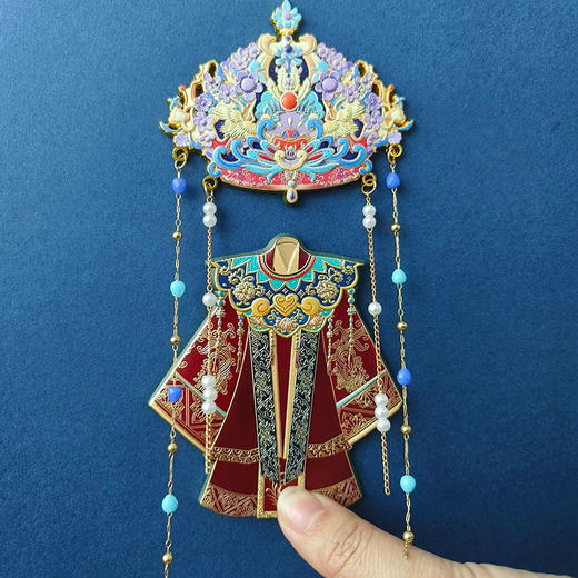 【凤冠霞帔全身版】金属冰箱贴国潮原创古风立体浮雕工艺设计 商品图1