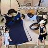 【秒杀】巴鲁熊女童连衣裙夏装新款纯棉拼色背心裙中长款女宝宝直筒裙无袖T恤裙80-150 商品缩略图0