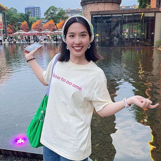 趁早有态度系列经典语录TEE宽松直筒纯棉圆领短袖上衣T恤 商品图1