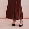 QF503斯尔丽2025夏季新款半裙悬垂线条流畅气质高雅时尚百搭中长款半裙 商品缩略图4