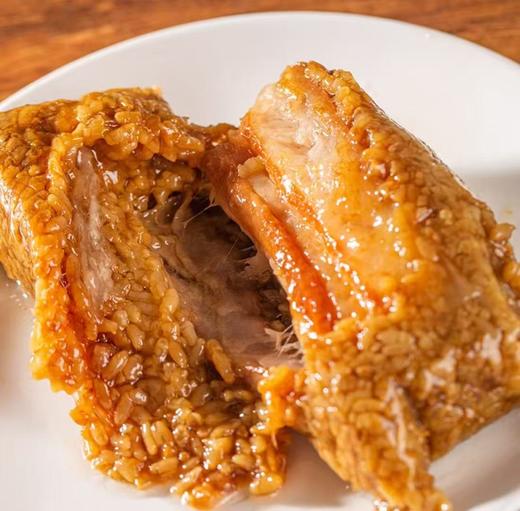 [最农公社]主推粽子买6送2精品大肉粽250g共计8只手工现包现做（五花肉4只+梅干菜肉粽2只+双黄蛋大肉粽2只） 商品图4