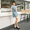 Dfuse迪芙斯2025夏季新款轻盈拖鞋增高厚底鼓棉外穿时尚凉拖DFD2110109 商品缩略图0
