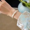 【敦煌卷草纹心经手镯】敦煌福泽小众卷草纹 新中式描金磨砂面镯子新款 商品缩略图4