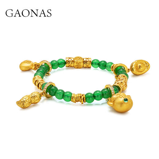GAONAS  广纳福禄 时尚设计盘缠绿手链11371SG 商品图1