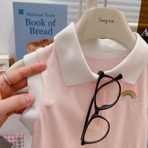 【秒杀】巴鲁熊女童夏季学院风休闲POLO领百褶公主连衣裙背心裙公主背心裙80-150 商品图5