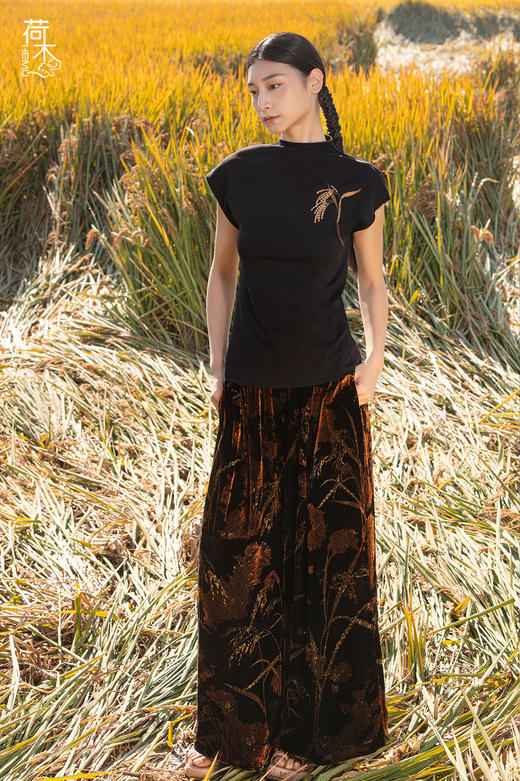 荷木HEMU丨金禾·宽腿裤 商品图0