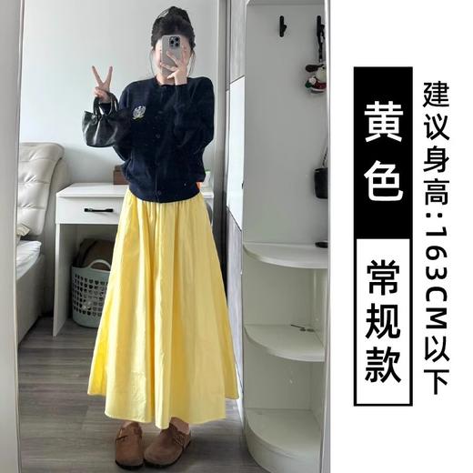 白色半身裙夏季新款高级感气质伞裙中长款女百褶裙子a字半裙 商品图4