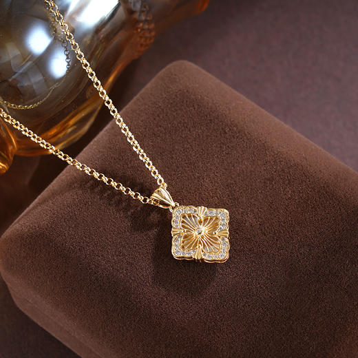 子佩集S925银【四叶华韵】悦逍游套链【QF24N0744】纯银白贝母四叶草镀金项链2504 商品图4