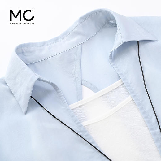 女装翻领假两件配爱心项链轻薄衬衫-103C5222003 商品图1