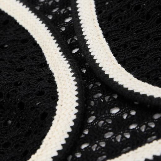 QF101斯尔丽2025夏季新款蕾丝外搭披肩小衫撞色边宽松百搭开衫空调衫 商品图8