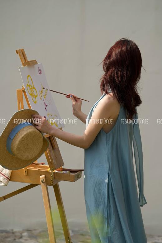 【门店同款】ENJOY夏季“后花园”V领飘带长裙 162546188 商品图8