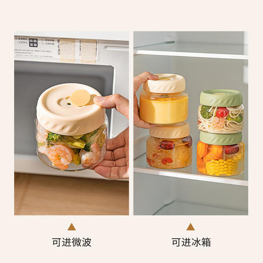 摩登主妇玻璃饭盒微波炉加热保鲜盒水果便当盒上班族带饭密封餐盒 商品图2