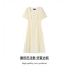 奢姿大码女装2025夏季气质方领设计连衣裙胖妹妹褶皱时尚简约裙子9952802068 商品缩略图0
