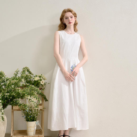 【限时秒杀】法式浪漫简约大气背心花苞裙女夏季收腰无袖连衣裙V0051076 商品图2