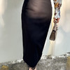 洛诗琳05708气质直筒半身裙2025夏季新款蕾丝拼接通勤裙子53266 商品缩略图4