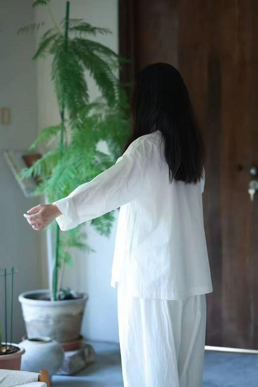 黄阿福｜匹马棉白色衬衫 商品图3