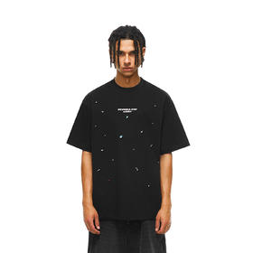 FDR官方店 闪耀夏日烫银印花短袖T恤男女夏季潮牌宽松情侣装上衣