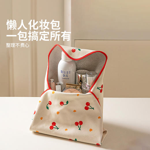 摩登主妇化妆包百贴布魔术布大容量便携收纳包单反相机镜头自粘布 商品图1