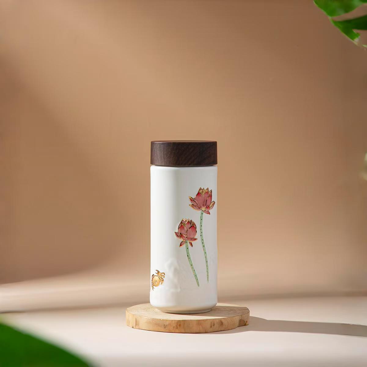 和谐随身杯双层330ml 杯盖可定制