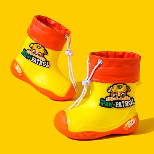 【收缩筒口，为宝宝脚型设计，宝宝更爱穿】汪汪队宝宝雨靴 儿童时尚雨鞋 男童女宝防滑水靴 小童幼儿水鞋防水-QQ 商品图12