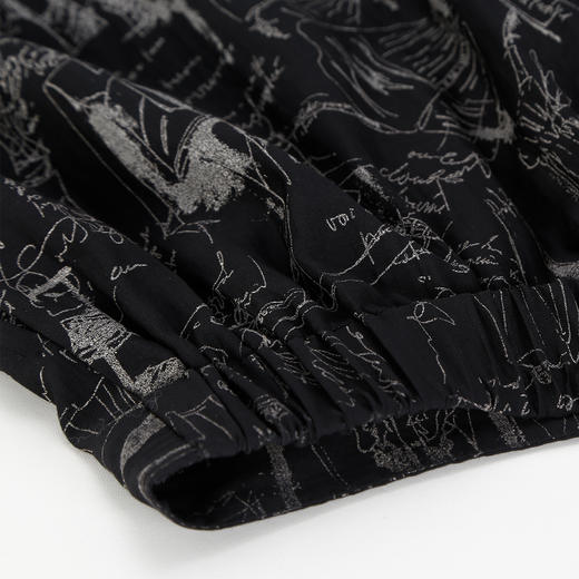 QF115斯尔丽2025新款户外出游夏季透气印花宽松上衣半裙式短裤式套装 商品图8