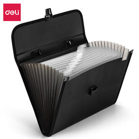 得力5232风琴包(黑)5个装