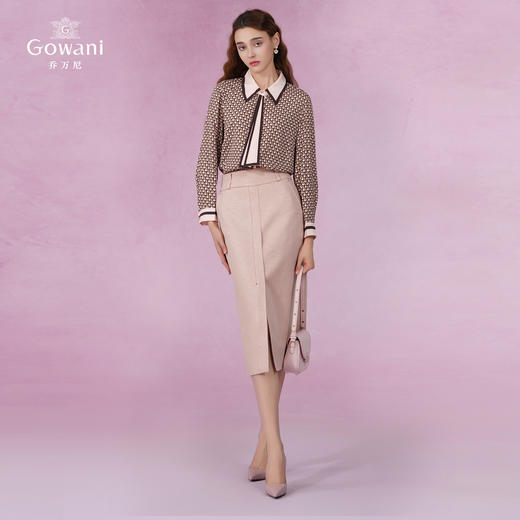 乔万尼新品时尚撞色衬衫长袖上衣EI2C849 商品图3