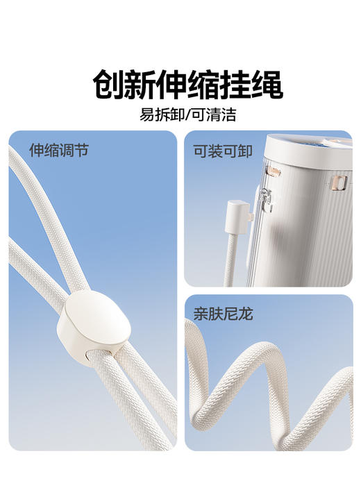 向物手持小风扇大风力静音2025新款高速超强力usb充电便携式小型折叠挂脖风扇桌面宿舍超长续航学生夏天户外 商品图1