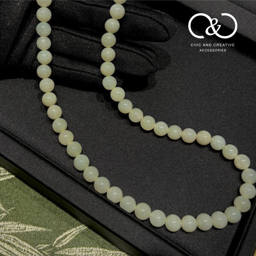 C&C 意大利 灵蛇天然翡翠铂光项链&天然和田玉项链礼盒装 商品图5