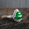 【天然正品】AU750收藏级白金豪镶钻镶天然细腻冰种满绿葫芦翡翠戒指310325AH57 现售价：13800 商品缩略图4