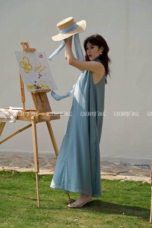 【门店同款】ENJOY夏季“后花园”V领飘带长裙 162546188 商品图7