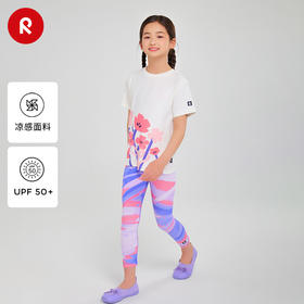 芬兰Reima2025春夏新款女孩大童防晒凉感针织运动弹力舒适紧身裤