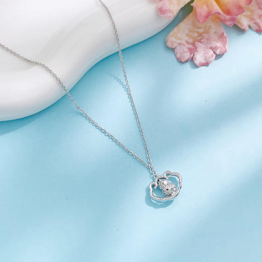 【限时8.8折】【线上铂金馆】PT950 #时来运转 【国际铂金协会】铂金空心贺岁如意葫芦时尚套链(BTL00270)预售产品下单后不退款不退货不换货不补差价) 商品图1