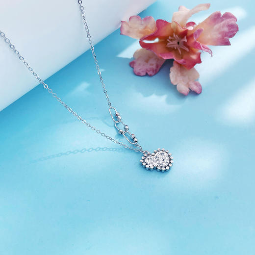 【限时8.8折】【线上铂金馆】PT950 #葫芦 #招财纳福 【国际铂金协会】铂金AB链双面仿钻碎碎冰车花葫芦调节套链(BTL00310)预售产品下单后不退款不退货不换货不补差价) 商品图2