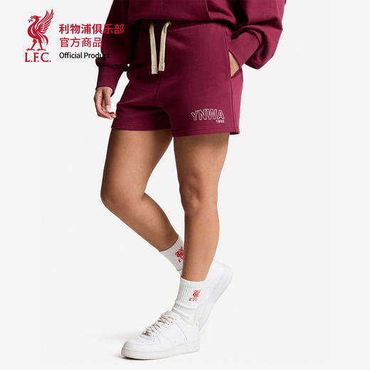 【官网同款】利物浦俱乐部 | 红色运动短裤YNWA抽绳款休闲裤 商品图0