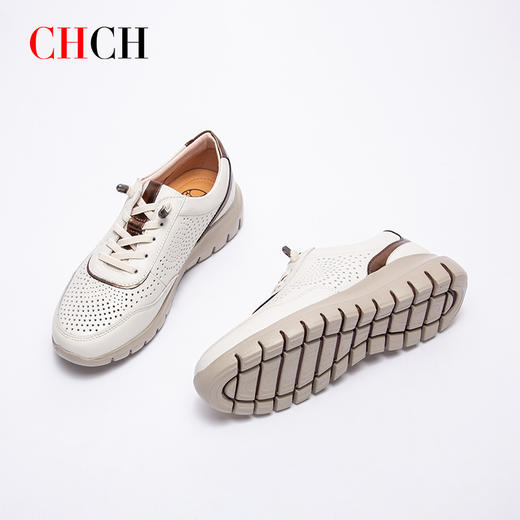 CHCH平衡鞋2025夏季新品真牛皮镂空运动休闲女鞋CO1B5412 商品图3