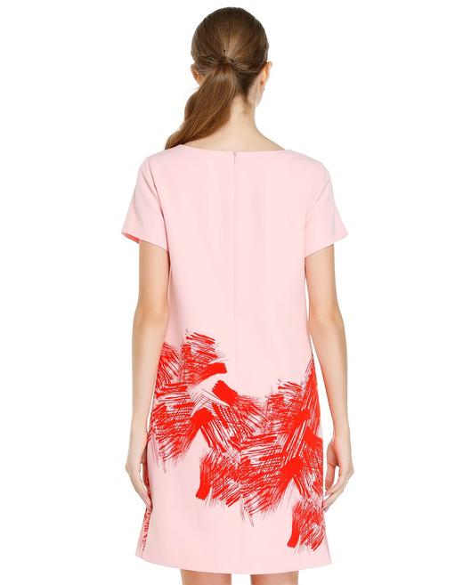 JOAN&DAVID   粉/橙红色端庄优雅气质短袖连衣裙【衣服均有轻微脏污，以实拍图为准】 商品图1