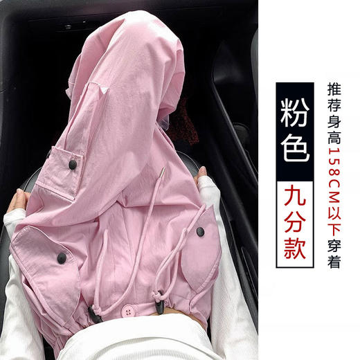 【夏季新款灰色工装裤】女酷飒风宽松直筒美式高腰阔腿速干运动裤 商品图2