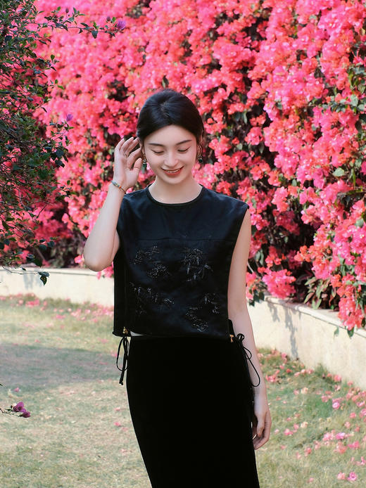 盛唐牡丹| 竹苞松茂手工串珠背心 商品图1