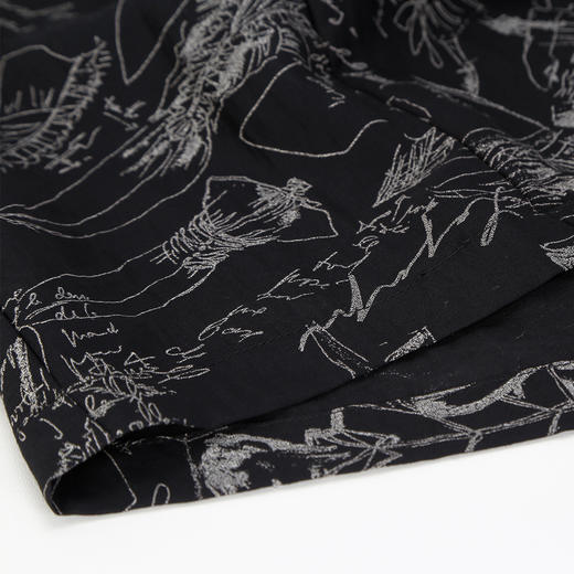 QF115斯尔丽2025新款户外出游夏季透气印花宽松上衣半裙式短裤式套装 商品图6