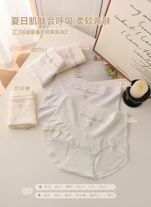 女士品质无缝内裤养眼温柔高弹舒适三角裤1119 商品图2